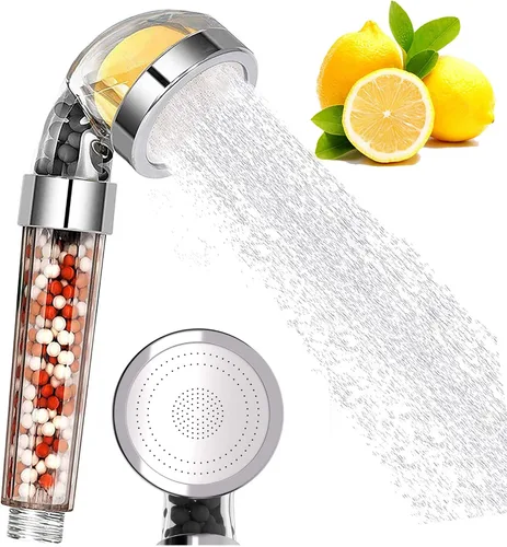 Miniatura 4 de Cabezal de ducha de alta presión, cabezal de ducha con filtro de vitamina C, cabezal de mano de ahorro de agua, filtro de cloro y flúor que ayuda a