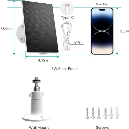 Miniatura 9 de ZUMIMALL Cámaras de seguridad inalámbricas para exteriores, paquete de 2, cámara de visión de 360° para exteriores inalámbrica alimentada por Blanco