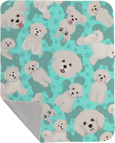 Miniatura 15 de Caroline's Treasures MLM1042LQB Airedale Terrier - Manta acolchada de 50 x 60 pulgadas, diseño de ilustraciones para cama, sofá, suave y ligera