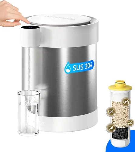 Miniatura 10 de Waterdrop Gran dispensador de filtro de agua eléctrico de 27 tazas, sistema instantáneo recargable de 200 galones, certificado NSF/ANSI Blanco
