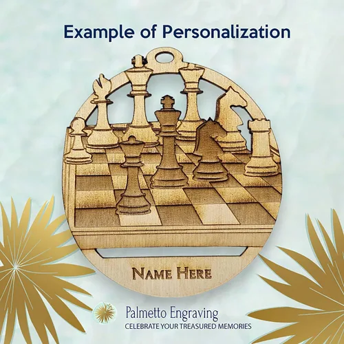 Miniatura 2 de Regalos de ajedrez personalizados para jugadores de ajedrez, adornos de ajedrez personalizados, ideas de regalo de ajedrez, decoraciones de Navidad