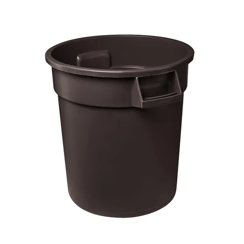 Miniatura 19 de Cubo de basura comercial redondo blanco de 32 galones y tapa, cubo de basura de cocina, cubo de basura interior, papelera duradera, bote de basura