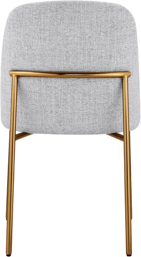 Miniatura 10 de CHITA Juego de 2 sillas de comedor modernas, sillas de comedor de metal con certificación FSC para comedor, color gris claro