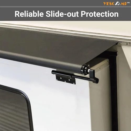 Miniatura 2 de YESCAMP Kit de cubierta deslizante para toldo de caravana, protección modular deslizante para caravanas, 5ª ruedas, remolques de viaje y Negro