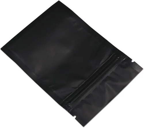 Miniatura 4 de PABCK 100 bolsas de Mylar negras resellables de 2.76 x 3.94 pulgadas, bolsa de almacenamiento de alimentos, bolsas planas de semillas de especias