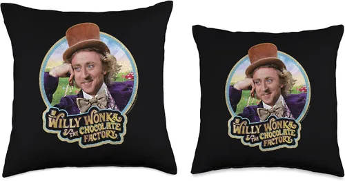 Miniatura 3 de Willy Wonka Chocolate Factory Scrumdiddlyumptious - Almohada (18.0 x 18.0 in), multicolor