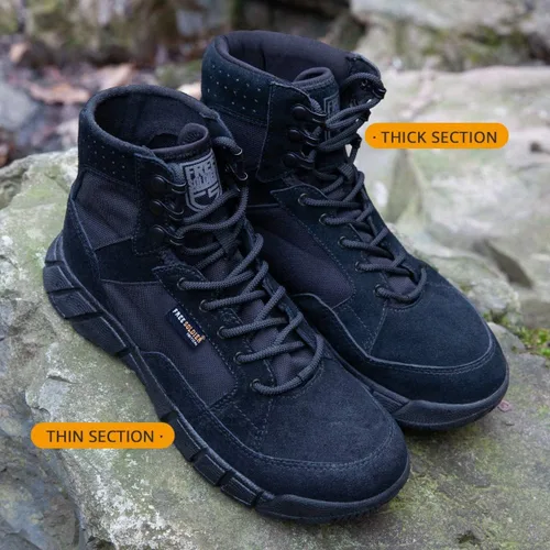 Miniatura 9 de FREE SOLDIER Waterproof Hiking Work Boots Men's Tactical Boots 6 Inches Lightweight Military Boots Breathable Desert Boots