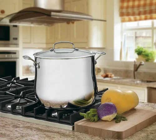 Miniatura 2 de Cuisinart Contour - Olla de acero inoxidable de 12 cuartos con cubierta de vidrio, color plateado
