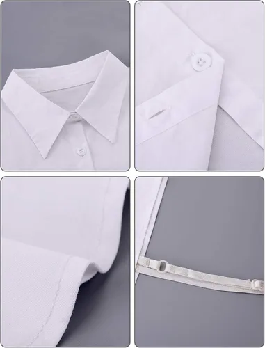 Miniatura 6 de Tatuo Cuello falso de camisa para mujer, 2 unidades, cuello dickey