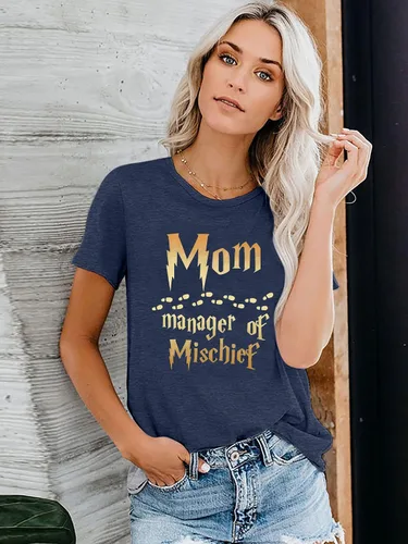 Miniatura 5 de Camiseta divertida para mujer, camiseta de gerente de travesuras, camiseta fantástica para mamá, mago, camiseta mágica para el día de la madre