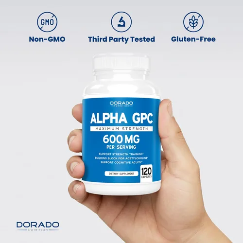 Miniatura 7 de Alpha GPC - Cápsulas de colina – 120 unidades, porciones de 600 mg
