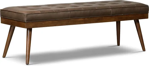 Miniatura 15 de Poly & BARK Napa - Sofá seccional de 104.5 pulgadas, orientado a la izquierda, piel italiana pura anilina de grano completo, color azul medianoche