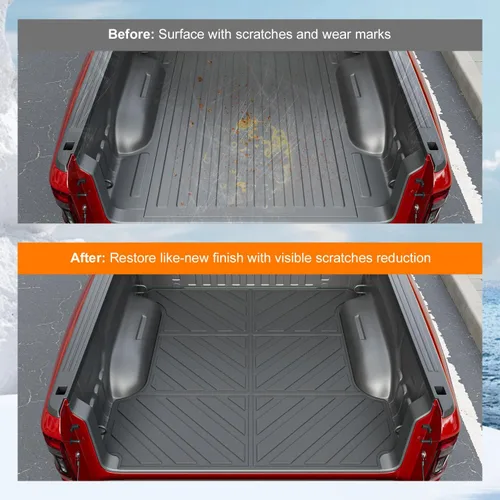 Miniatura 3 de powoq Alfombrilla para cama de 5.7 pies Compatible con forro para cama de Dodge Ram 1500 2019-2026 Todo clima TPE Alfombrilla de repuesto para cama