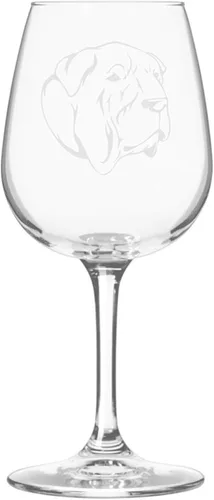 Miniatura 55 de Copa de vino de 12.75 onzas con diseño de perro grabado