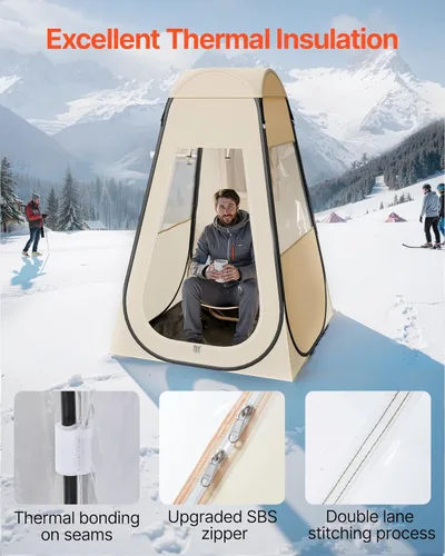 Miniatura 5 de VEVOR Pop up Sports Tent, 8 Sizes Optional Clear Bubble Tent for 1-6 Person, Waterproof Outdoor Pod with Floor Mat & Top Cover, Garden Igloo Dome