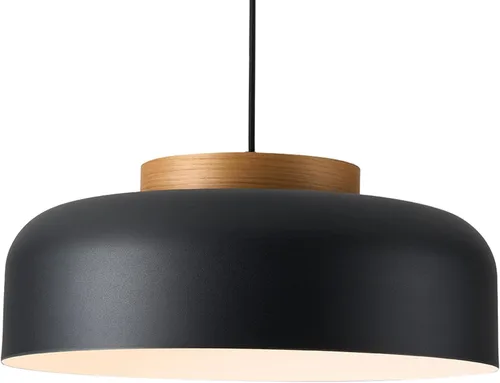 Miniatura 12 de Lámpara colgante grande, 17.7 pulgadas, tapa de madera natural, cable ajustable, lámpara de araña simple y moderna para comedor, mesa de cocina