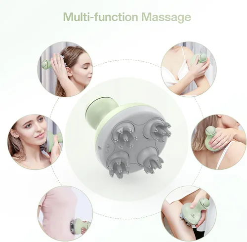 Miniatura 3 de COMFIER Masajeador de cuero cabelludo, rascador eléctrico de cabeza, masajeador de cabeza portátil para el crecimiento del cabello con 84 nodos