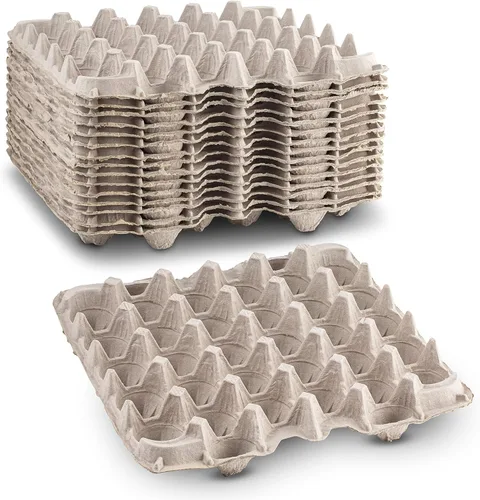 MT Products Cartones planos de fibra de pulpa con capacidad para 30 huevos, caja de huevos para granja de pollos - Fabricado en los Estados Unidos