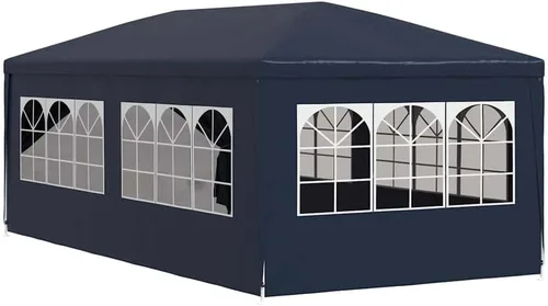 Miniatura 3 de vidaXL Cenador de jardín 9.8 x 19.7 ft azul