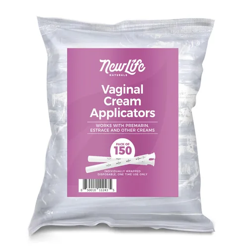 Miniatura 7 de NewLife Naturals Aplicadores vaginales desechables paquete de 60 – Aplicadores de crema vaginal roscada con marcas de dosificación – Envueltos