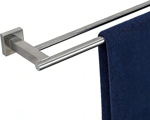 Miniatura 18 de Miyili Toallero doble de 24 pulgadas de acero inoxidable cepillado para toallas de baño, soporte de pared, A02N60B Acero cepillado