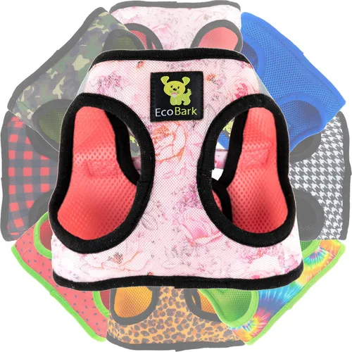 Miniatura 22 de EcoBark - Arnés ecológico reflectante de malla para perros de razas pequeñas y medianas, pechera ajustable y fácil de poner (talla XL, rosa)