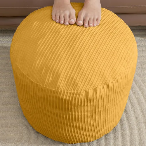 Miniatura 24 de WSOFRLAC Puf Otomano Reposapiés con Espuma Otomana Pequeña para Sala de Estar Otomanas Puf de Pana 26x18 pulgadas Pufs de Piso Reposapiés para Silla