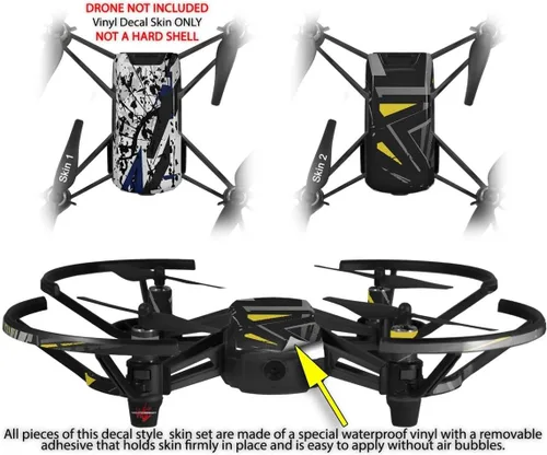 Miniatura 2 de Skin Decal Wrap Pack 2 para DJI Ryze Tello Drone Baja 0018 Azul Marino Drone NO Incluido