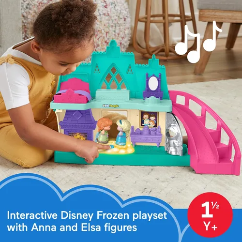Miniatura 2 de Fisher-Price Little People Disney Frozen Castillo de Arendelle con luces y sonidos con figuras Anna & Elsa. Juegetes para mayores de 18 meses