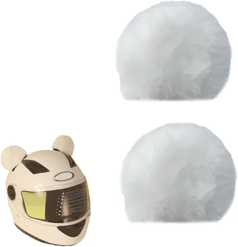 Miniatura 6 de 1 par de orejas de oso de felpa para casco, orejas de oso redondo, decoración de casco de accesorios para casco