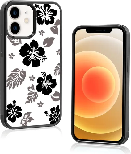 Miniatura 26 de Funda para iPhone 8 Plus y iPhone 7 Plus, linda funda Kawaii azul hibisco hawaiano floral estética floral para niñas preppy mujeres