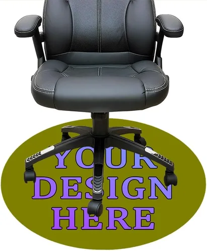 Miniatura 45 de Tapete redondo personalizado para silla de escritorio de oficina, diseño de tu propio logotipo de foto, texto, alfombrillas circulares