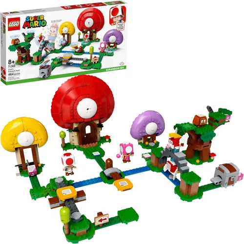 LEGO Super Mario Toad's Treasure Hunt Juego de expansión 71368 Kit de construcción; juguete para que los niños impulsen sus aventuras de Super Mario