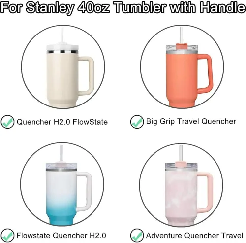 Miniatura 4 de 2 piezas de tapa de vaso para taza Stanley de 40oz, a prueba de polvo, a prueba de derrames, resistente a salpicaduras, tapa de repuesto para taza