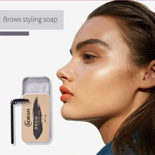 Miniatura 7 de Jabón para cejas, Jabón para peinar cejas 3D, Gel transparente para cejas con cera natural y duradera para cejas