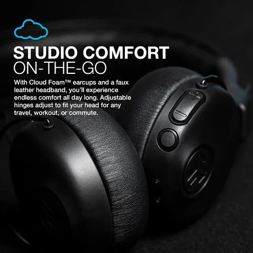Miniatura 5 de JLab Studio ANC, auriculares inalámbricos con cancelación activa de ruido, auriculares Bluetooth plegables, color negro