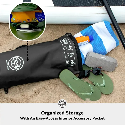Miniatura 4 de STOVER 5/10/25/30/40/55L Waterproof Dry Bag- Roll-Top Backpack w/Phone Case- Kayaking, Hiking, Camping, Boating- Men/Women 10L negro
