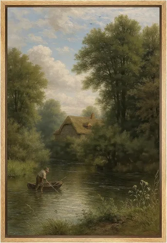 Miniatura 39 de SIGNFORD Lienzo enmarcado para pared, pinos sepia, bosques, bosques, naturaleza, ilustraciones de área silvestre, arte digital, arte moderno