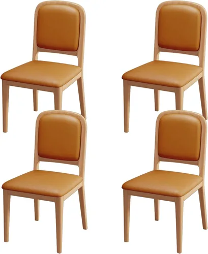 Miniatura 18 de Solid Wood Dining Room Chairs Minimalist,Kitchen Chairs with Soft Padded Back,Living Room Chair for Office Reading,Wood Frame,Armless Vanity