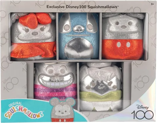 Miniatura 2 de Squishmallows Original Disney100 - Juego de 5 cajas de felpa de 5 pulgadas, peluche oficial de Jazwares Little Ultrasoft - Exclusivo de Amazon
