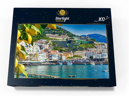 Miniatura 4 de MyPuzzle Vista panorámica del hermoso Amalfi en colinas que conducen a la costa, Campania, Italia - Rompecabezas de 100 piezas premium para adultos