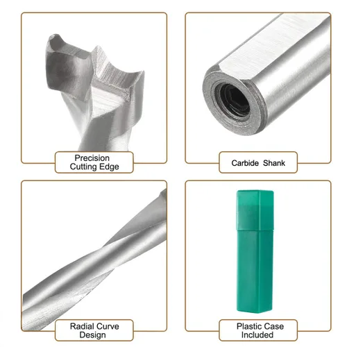 Miniatura 4 de uxcell Brocas de punta Brad para madera de 0.315 in x 2.677 in de carburo de torneado derecho para carpintería herramienta de perforación