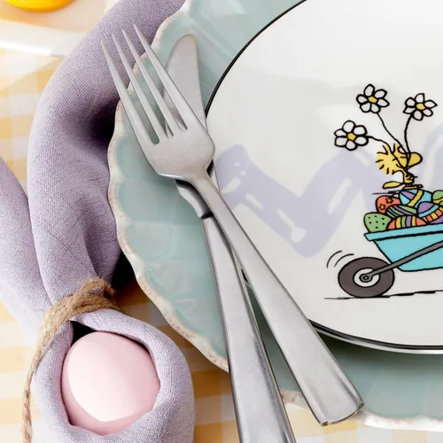 Miniatura 9 de Lenox 895684 Peanuts Easter Snoopy - Juego de platos decorativos de 4 piezas, vajilla de primavera
