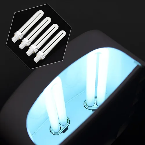 Miniatura 2 de Lurrose 4 unids Secador de Uñas Bombillas de Reemplazo 9W UV 365nm Tubo para Nail Art Secador UV Lámpara Luz