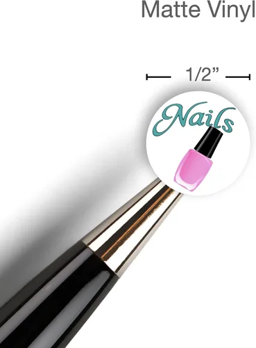 Miniatura 2 de Planificador de uñas, 54 calcomanías de vinilo divertidas (1/2 pulgadas), día de salón de manicura, tiempo de cuidado personal de belleza