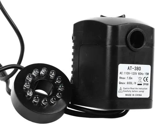 Miniatura 4 de Mini sumergible, bomba de fuente de 15 W 264 GPH con 12 luces LED coloridas para estanque al aire libre, acuario, característica de agua, jardines