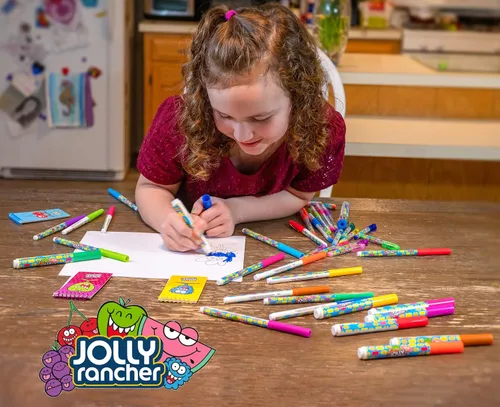 Miniatura 4 de Hershey Jolly Rancher - Bolígrafo perfumado de arcoíris, retráctil, multicolor, perfumado, 1 unidad, 10 aromas para niños de 3, 4, 5, 6, 7 años