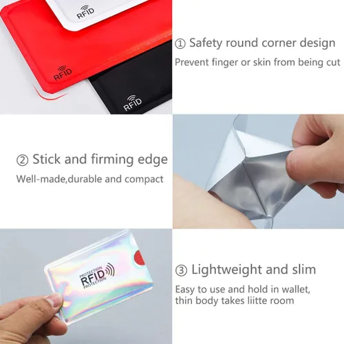 Miniatura 5 de fancyfree Fundas de bloqueo RFID, prevención de robo de identidad RFID, fundas para tarjetas de crédito RFID, fundas para tarjetas de diseño delgado