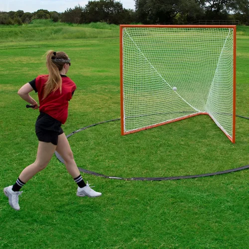 Miniatura 8 de Champion Sports Lacrosse Crease para mujer: Rhino Flex Portable Lacrosse Goal Crease – 17' de diámetro para todo tipo de clima con pesas, estacas