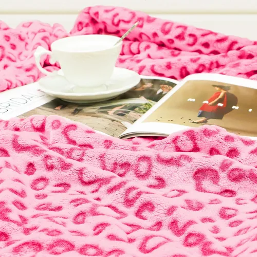 Miniatura 3 de Manta Cálida Rosa Suave de Forro Polar Mantas Difusas Pequeñas para Niños Niñas y Niños Pequeños Leopardo Rosa